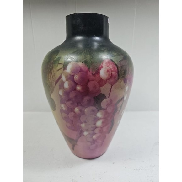 Vintage Ceramic Floral Vase Lamp Base, 12.5" Tall Hand Painted See Pics! - Picture 1 of 5